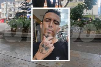 Juan Felipe Areiza (foto) fue asesinado con arma blanca en este punto del Parque Obrero de Itagüí. FOTOS: ALEJANDRA MORALES (FONDO) Y CORTESÍA (VÍCTIMA)