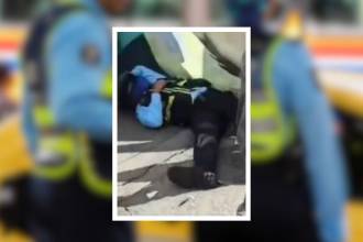 Un comparendo de movilidad terminó en una agresión física el pasado martes, 27 de octubre. FOTOS: ARCHIVO CARLOS VELÁSQUEZ (FONDO) Y CAPTURA DE VIDEO ITAGUÍ HOY (DETALLE)