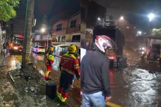 La situación fue atendida por el Cuerpo de Bomberos del municipio. FOTO: ALCALDÍA DE BELLO, CORTESÍA DENUNCIAS ANTIOQUIA