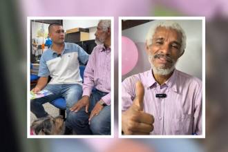 Así se disculpaba el conductor del vehículo con don José Luis por no dejarlo subir al bus con Luna, su mascota. FOTOS: TOMADAS DE IG TRANSORIENTE