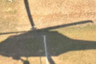 La Fuerza Aérea llegó a la zona en helicóptero. FOTO: CORTESÍA