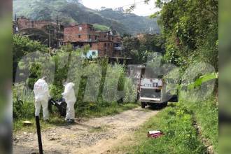 Lugar donde fueron hallados dos cuerpos en Altavista. FOTO: LAURA ROSA JIMÉNEZ