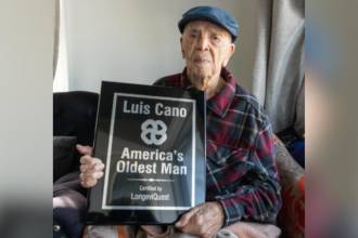 Era el antioqueño Luis de Jesús Cano Vásquez, considerado el hombre más viejo de Estados Unidos. FOTO: LONGEVIQUEST