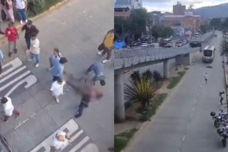 Varios ciudadanos se acercaron para auxiliar al herido. /FOTOS: CAPTURA VIDEO CORTESÍA