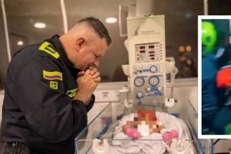 La pequeña fue atendita y se encuentra estable. FOTO: POLICÍA NACIONAL