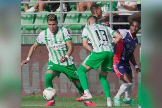 El Verde lo intentó, pero no pudo empatar. /FOTO: ATLÉTICO NACIONAL