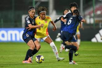 Aunque las colombianas buscaron cómo darle la vuelta al juego, las niponas fueron muy superiores y no lo permitieron. / FOTO: FCF