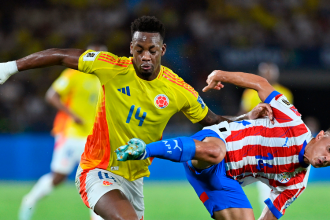 Jhon Jader Durán marcó el segundo y ajustó 2 goles en estas eliminatorias suramericanas. /FOTO: GETTY