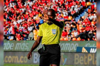 Jhon Hinestroza, árbitro colombiano. FOTO: JUAN ANTONIO SÁNCHEZ 
