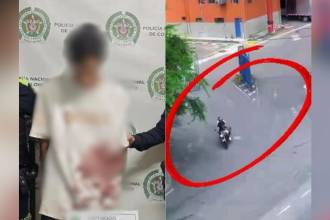 El capturado y el momento de la fuga. FOTOS: POLICÍA NACIONAL Y CAPTURA DE VIDEO