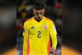 Simón García, jugador del registro de Atlético Nacional, se ha consolidado como parte fundamental de la defensa Tricolor. / FOTO: CORTESÍA FEDERACIÓN COLOMBIANA DE FÚTBOL