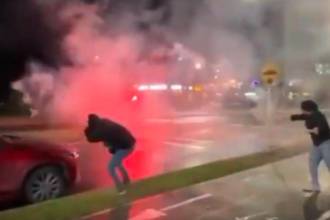 ¡Lo cogieron de parche! Nueva ‘guerra de bengalas’, esta vez en Rionegro 