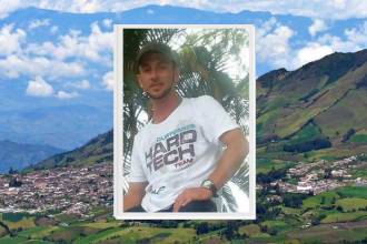 En montañas lejanas al pueblo de Sonsón encontraron el cuerpo de Arturo. FOTO: SONSÓNTV (FONDO) Y TOMADA DE FACEBOOK MARINO ARROYAVE ARANGO (DETALLE VÍCTIMA)