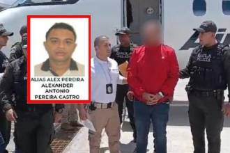 Alexánder Antonio Pereira Castro fue entregado por Migración a la Policía Nacional. FOTO: MIGRACIÓN COLOMBIA