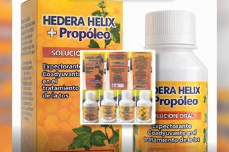 Hedera Helix + Propóleo, producido por Zanecol es el producto denunciado. FOTO: CORTESÍA INVIMA