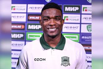 Jhon Córdoba volvió a marcar en Rusia. FOTO: @FCKRASNODAR