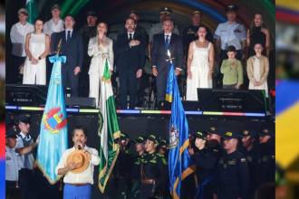 Homenaje desde Medellín y Antioquia durante el 20 de julio. FOTO: MANUEL SALDARRIAGA