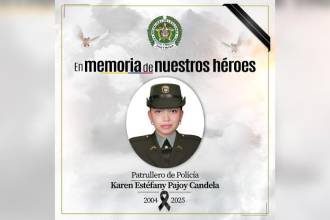 Patrullera asesinada en el Huila. FOTO: POLICÍA NACIONAL