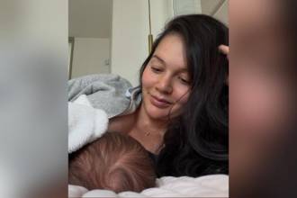 Lina Tejeiro celebró el primer mes de vida de su bebé Gael. FOTO: IG LINATEJEIRO