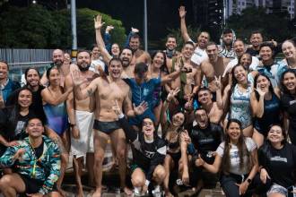 Así se vivió el apneatón pro Mundial. FOTO: FEDERICO GARCÍA 