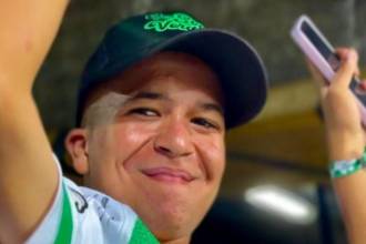 Juan José Betancur, pequeño de 13 años que vio jugar a su equipo. FOTO: CUARTA BRIGADA