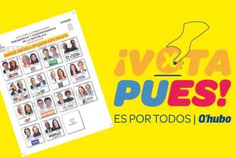 Boceto tarjetón elecciones presidenciales. FOTO: REGISTRADURÍA