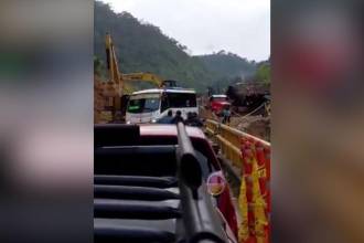 Así avanzan los trabajos en la autopista Medellín - Bogotá. FOTO: @OFICIAL_ATC