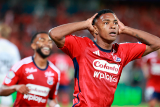 Brayan León fue una de las figuras de Independiente Medellín en el primer semestre de 2025. /FOTO: MANUEL SALDARRIAGA