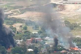 Al parecer serían 2 o incluso más, los sitios en donde se generaron las llamas. FOTO: CORTESÍA