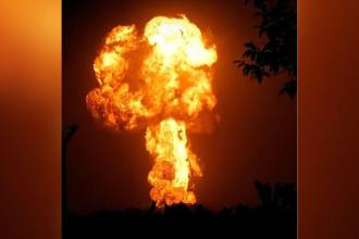 Erupción del volcán de lodo de San Juan de Urabá. FOTO: CORTESÍA