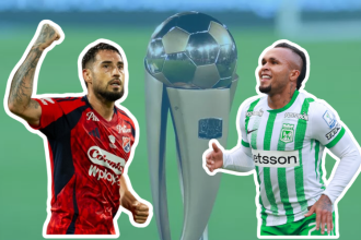 Francisco Fydriszewski (izq.) marcó para el DIM, mientras que Andrés Sarmiento (der.) hizo doblete con Atlético Nacional en los octavos de final de la Copa Colombia. /FOTOS: CAMILO SUÁREZ - MANUEL SALDARRIAGA