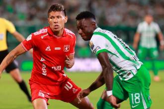 Nacional tiene un pie en la final de la Copa Colombia tras golear 4-1 a América de Cali en el partido de ida. /FOTO: MANUEL SALDARRIAGA