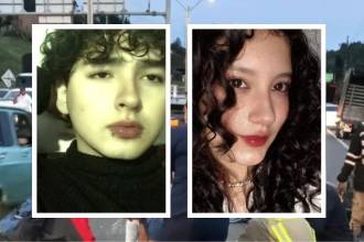Yohan Moreno y Ximena Suárez, marinillos víctimas fatales del siniestro en la autopista Medellín Bogotá. FOTOS: TOMADA DE MIORIENTE (FONDO) Y CORTESÍA (VÍCTIMAS)