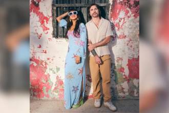 Juanes y lisaumet en el estreno de ‘Muerdeme’. FOTO: @JUANES