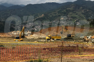 Labores de construcción para la Cárcel Metropolitana para Sindicados de Medellín. /FOTO: LAURA ROSA JIMÉNEZ VALENCIA