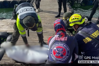 Después de varias horas fue recuperado el cuerpo del embalse. /FOTO: Grupo Especializado de Buceo del Oriente. 