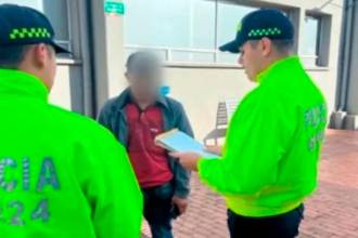 La captura del presunto agresor. /FOTO: CORTESÍA POLICÍA BOGOTÁ