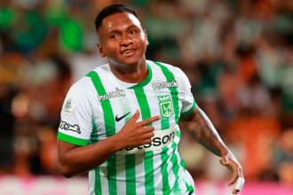 Alfredo Morelos marcó el gol del empate (1-1) de Atlético Nacional ante Boyacá Chicó. /FOTO: MANUEL SALDARRIAGA