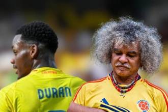 Jhon Jáder Durán (izq.) y el Pibe Valderrama (der.). FOTO: FCF E INSTAGRAM @pibevalderramap