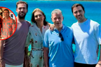 Los Santos pasaron Semana Santa en la Isla Necker. /FOTO: INSTAGRAM @estebansantos10