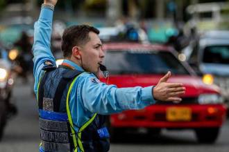 Cierres viales en Medellín. FOTO: JULIO CÉSAR HERRERA