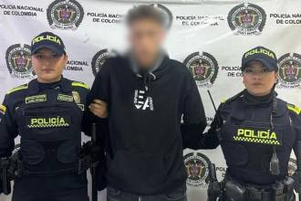 Uno de los capturados por el tráfico de drogas en el municipio. /FOTO: POLICÍA METROPOLITANA