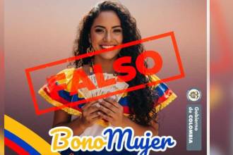 Así se ve la publicidad del supuesto bono. FOTO: CORTESÍA PROSPERIDAD SOCIAL