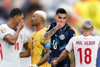 De izquierda a derecha: Jude Bellingham, Jhordan Ayew, Miguel Almirón y Mul Uldur. FOTOS: TOMADAS DE ZONA CERO Y CUARTO PODER PY