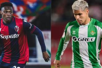 Jhon Lucumí (izq.) y Cucho Hernández (der.). FOTO: @JHONLUCUMI26 - @CUCHOHERNANDEZ 