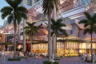 Render de cómo quedará el espacio de la estación Parque Berrío. FOTO: METRO DE MEDELLÍN
