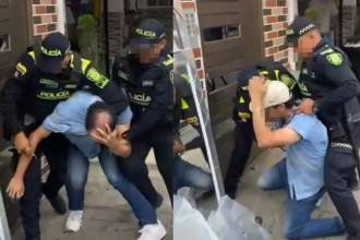 Momentos en los que el joven habría sido agredido. FOTO: FACEBOOK NINE LONDOÑO