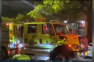 Incendio en Laureles. FOTO: CAPTURA DE VIDEO TELEANTIOQUIA NOTICIAS