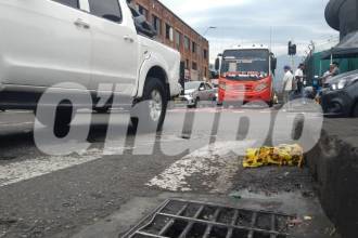 En este lugar fue donde cayó herido el hombre. FOTO: GUILLERMO OSPINA