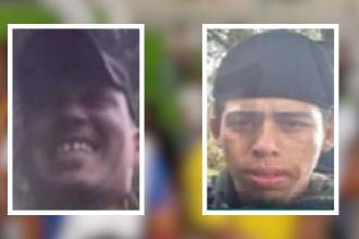 Robert Alexánder Martínez Velásquez, alias Pollo (izq.), y Dubian Alirio Berrío Posso, alias Diomer, Johan o Dientón (der.). FOTOS ARCHIVO Y GOBERNACIÓN DE ANTIOQUIA
